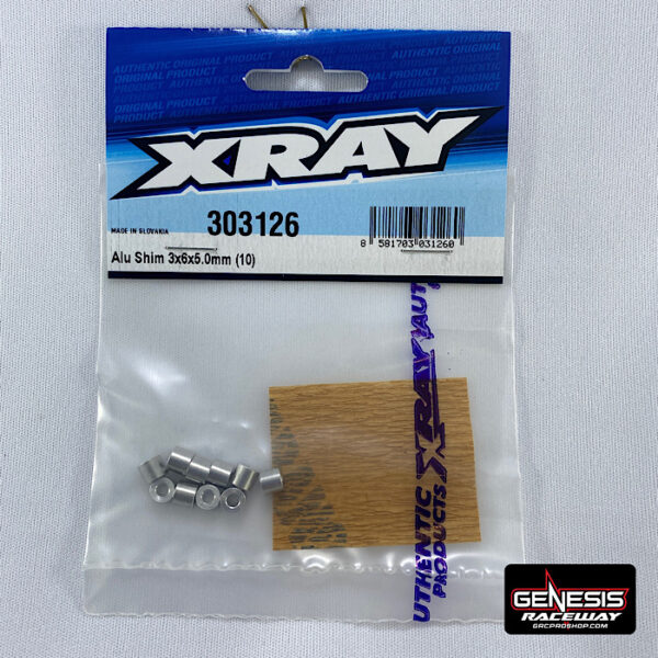 XRAY 303126 - ALU SHIM 3x6x5.0MM (10)