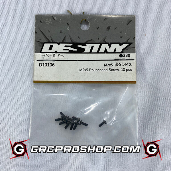 Destiny USA D10106 - M2x5 Roundhead Screw, 10 pcs