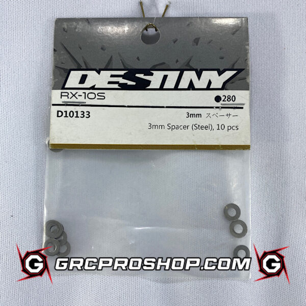 Destiny USA D10133 - 3mm Spacer (Steel), 10 pcs