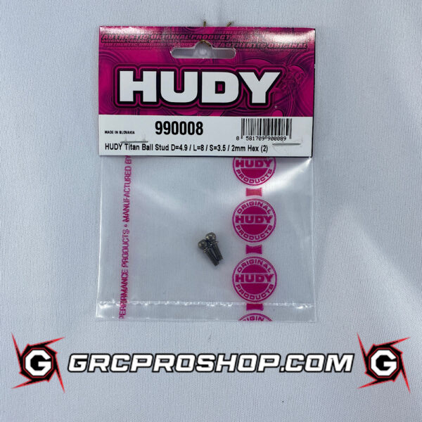 HUDY - HUD990008 - TITAN BALL STUD D=4.9 / L=8 / S=3.5 / 2mm HEX (2)