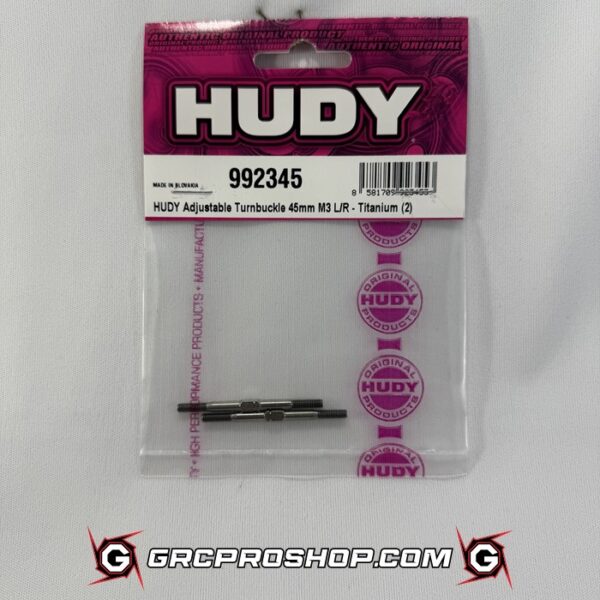 HUDY 992345 - HUDY TITANIUM ADJUSTABLE TURNBUCKLE 45MM M3 L/R (2)