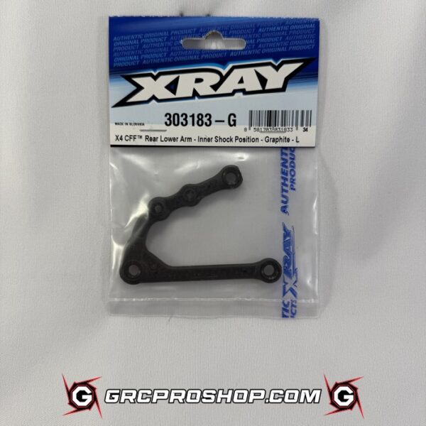 XRAY 303183-G - X4 CFF? REAR LOWER ARM - INNER SHOCK POSITION - GRAPHITE - LEFT