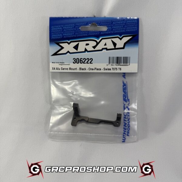 XRAY 306222 - X4 ALU SERVO MOUNT - BLACK - ONE-PIECE - SWISS 7075 T6